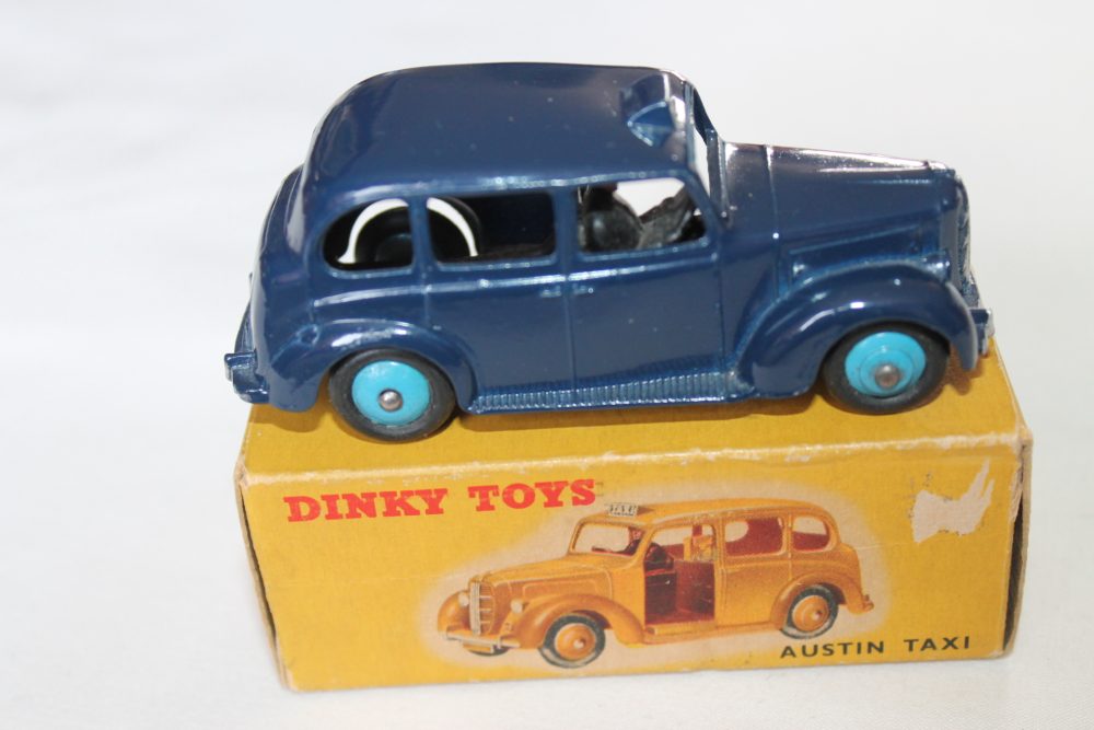 austin taxi dark blue dinky toys 254 side