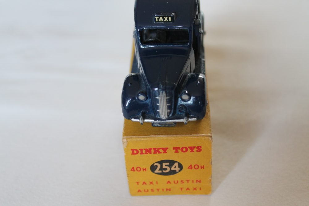 austin taxi dark blue dinky toys 254 front