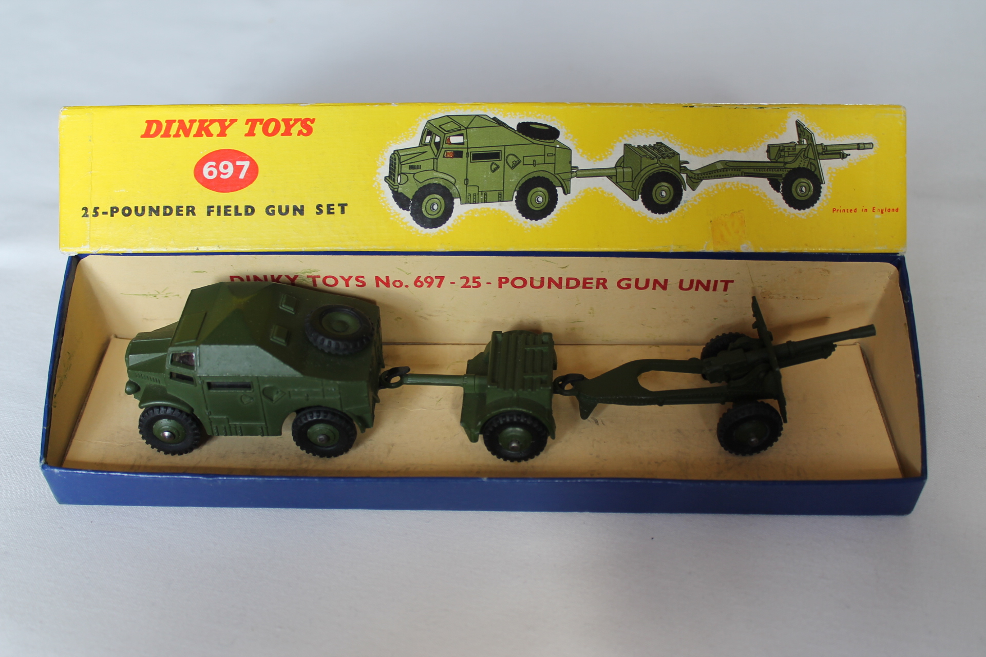 Dinky Toys 697 25-Pounder Field Gun Set - Diecast