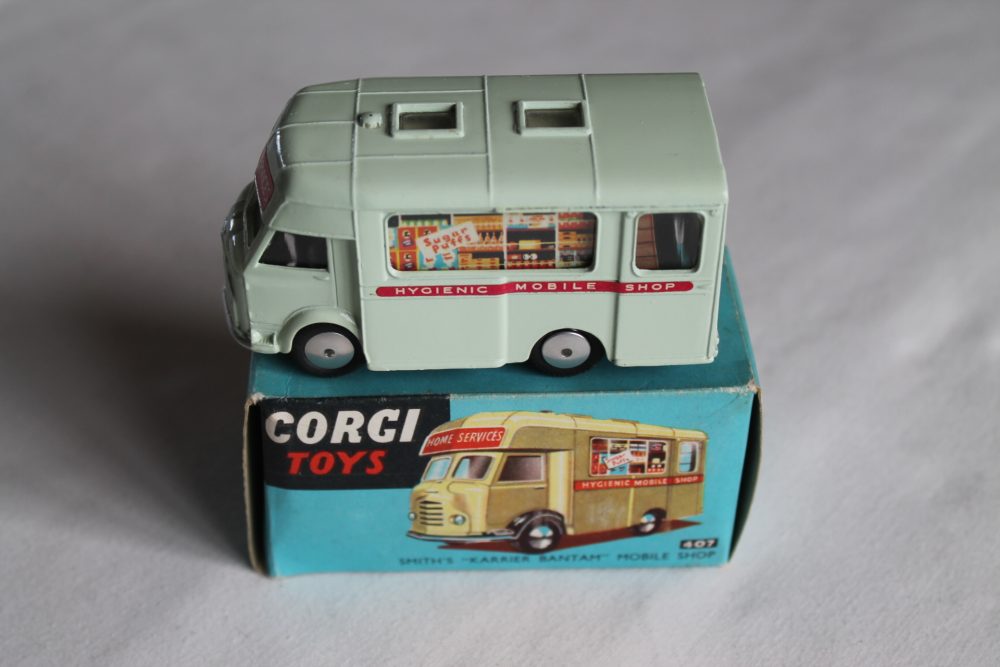 smiths karrier bantam mobile shop corgi toys 407