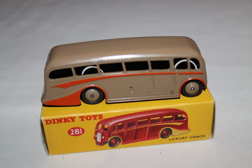 luxury coach rare issue dinky toys 281 side