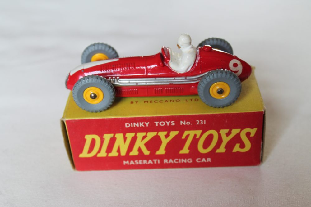 maserati racing car plastic hubs dinky toys 231