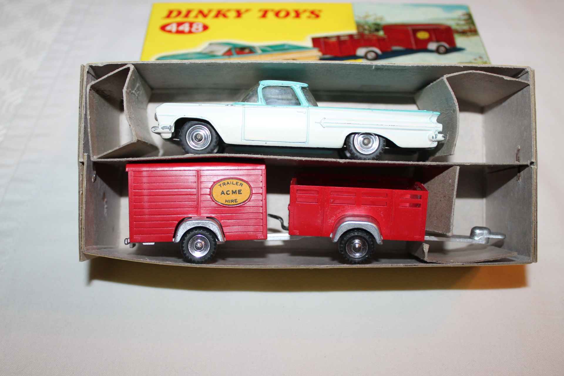 Dinky Toys 448 Chevrolet Pick Up and Trailers set - Diecast