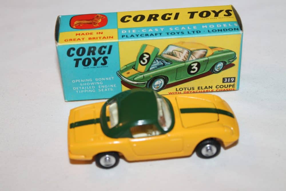 lotus elan couple yellow corgi toys 319 side