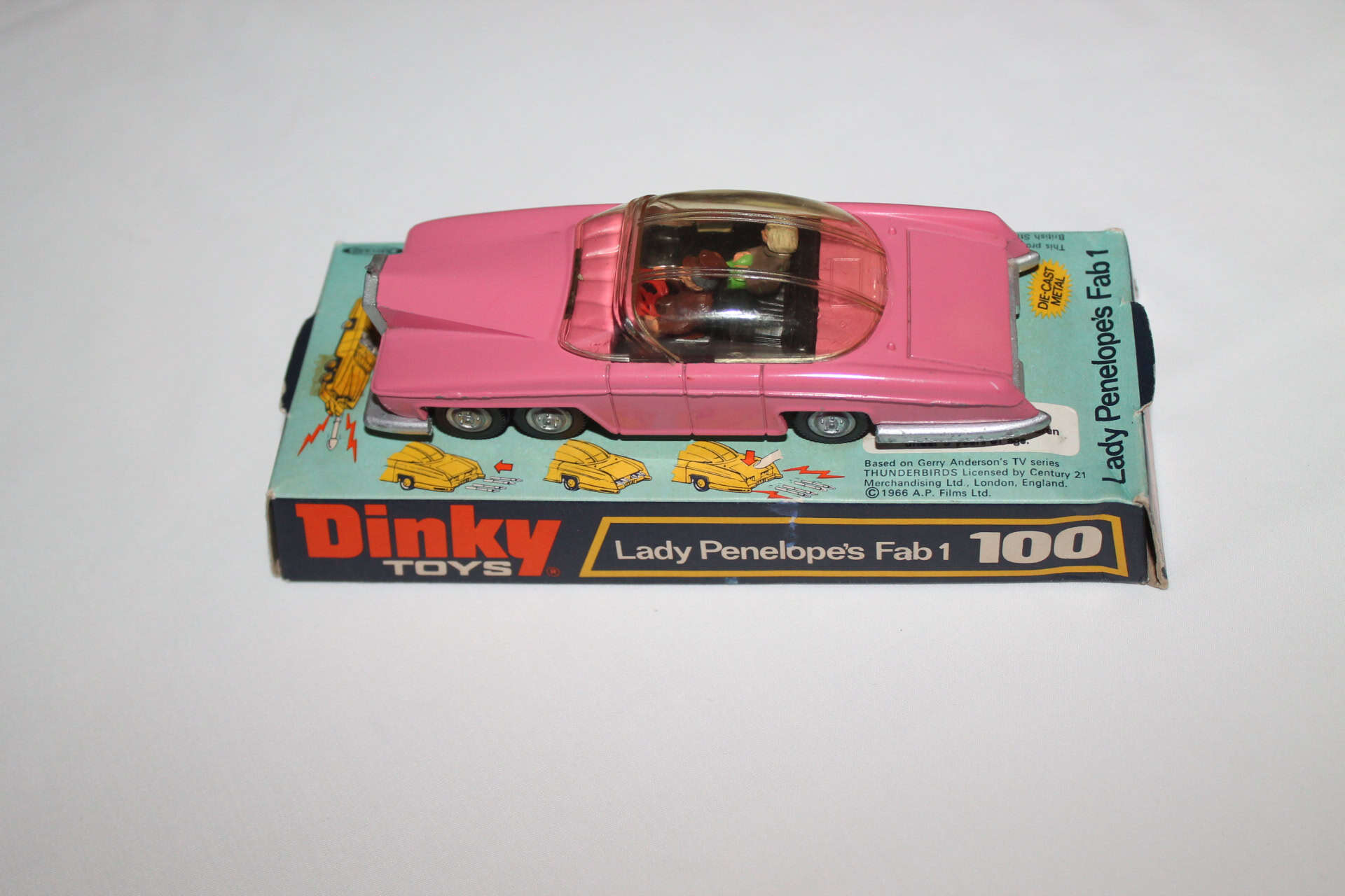 Modellino Dinky Lady Penelope Fab 1 Dinky 100 Lady Penelope's Fab 1 - Riproduzione In Scatola Con Istruzioni - Modellino Auto Classico Scatola Modellino Dinky - Foto 12