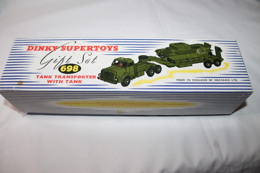 tank transporter and tank gift set dinky toys 698 box