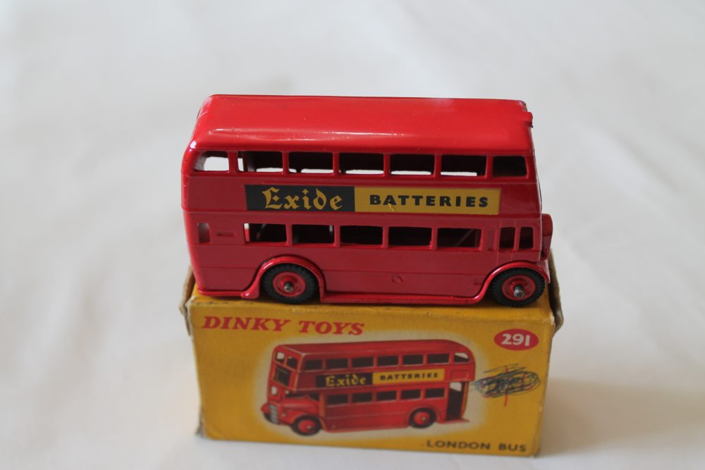 double decker bus exide dinky toys 291 side