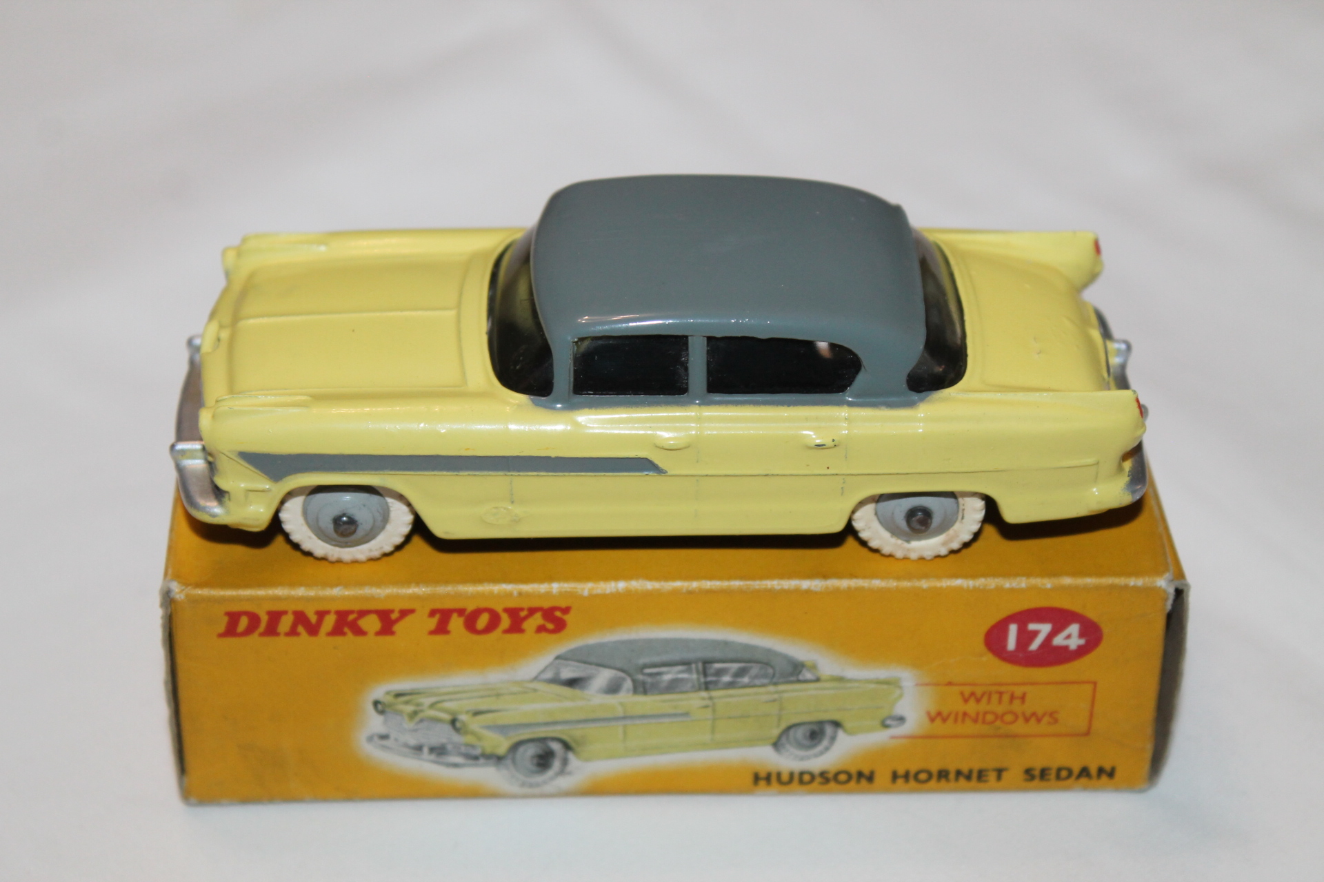 Dinky 174 Hudson Hornet | Primrose yellow and grey