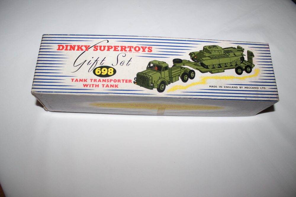 tank transporter and tank dinky toys gift set 698