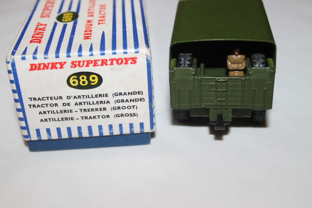 medium artillery tractor dinky toys 689 back
