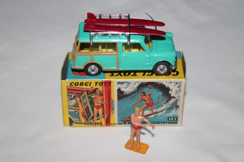 surfing bmc mini countryman corgi toys 485 side