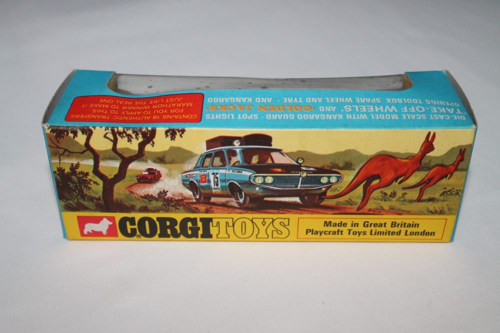 hillman hunter and kangaroo corgi toys 302 box back