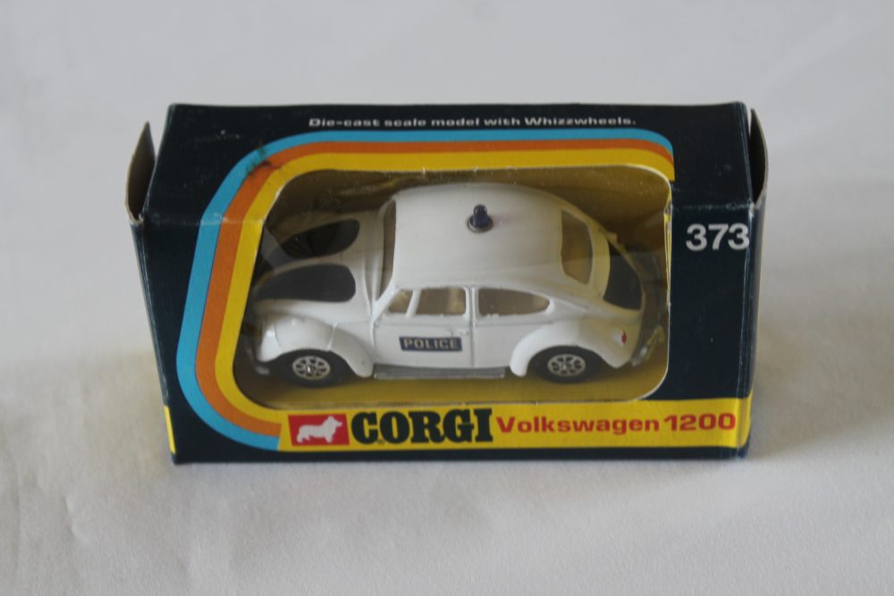 volkswagen 1200 beetle police car corgi toys 373