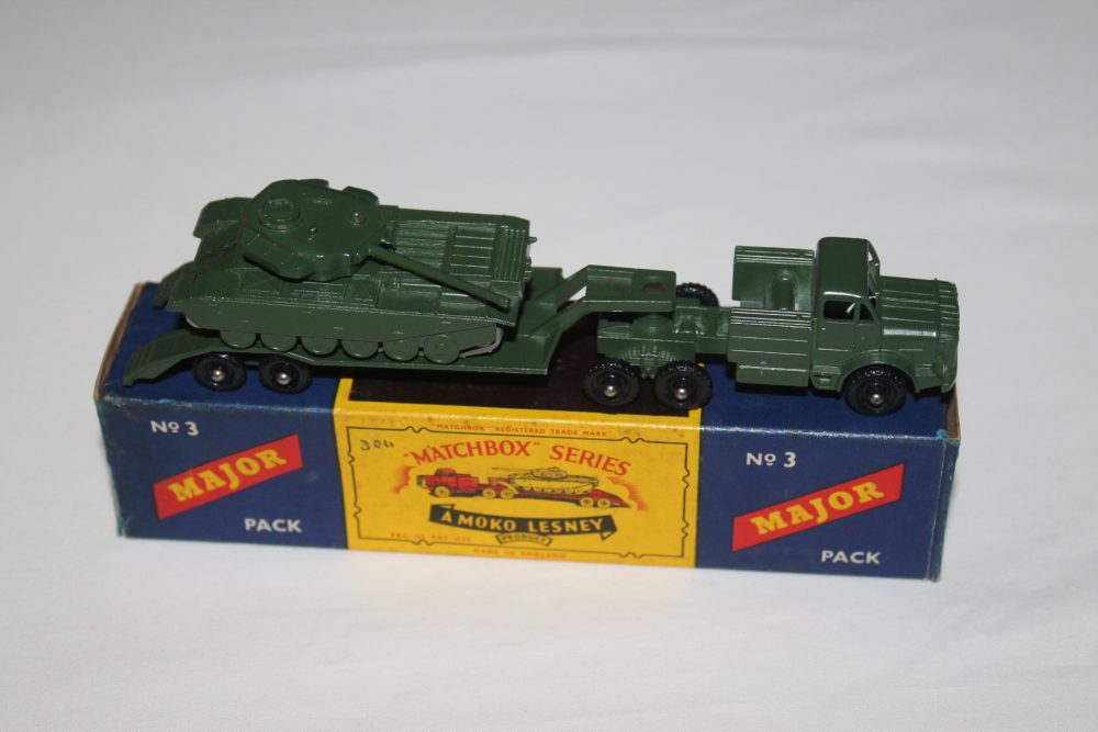 tank transporter and centurian tank matchbox major toys m3 side