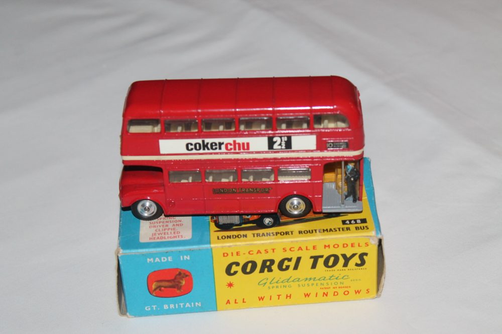 london transport routemaster bus coker chu promotional corgi toys 468