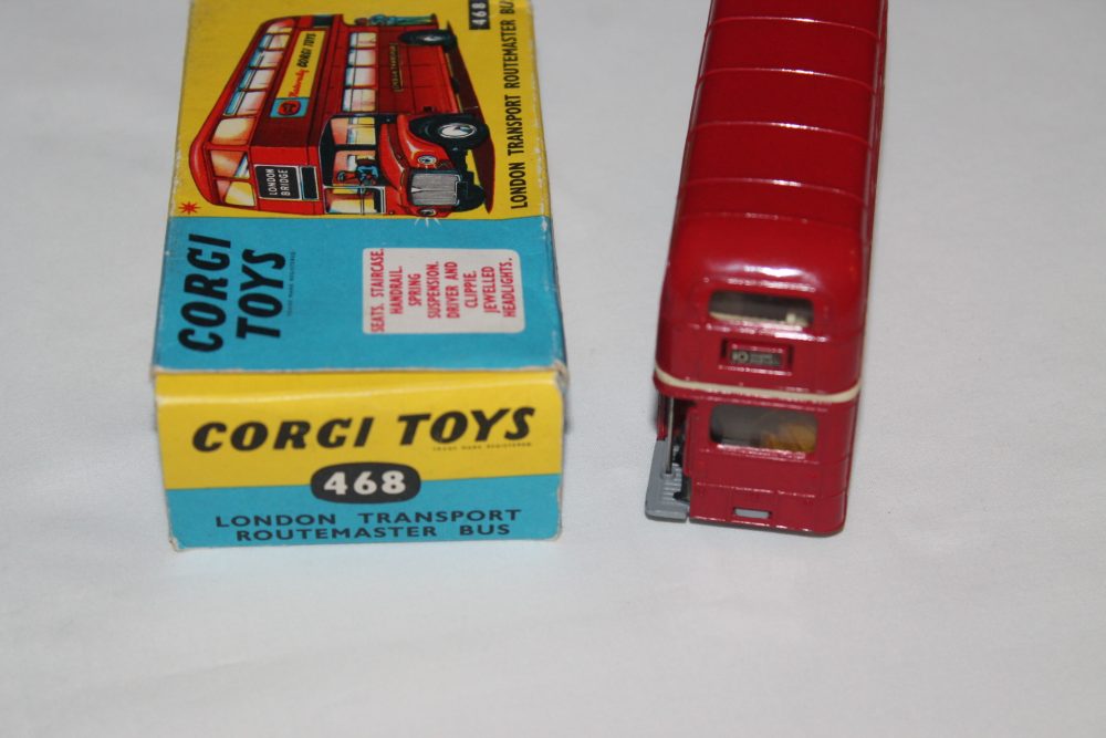 london transport routemaster bus coker chu promotional corgi toys 468 back