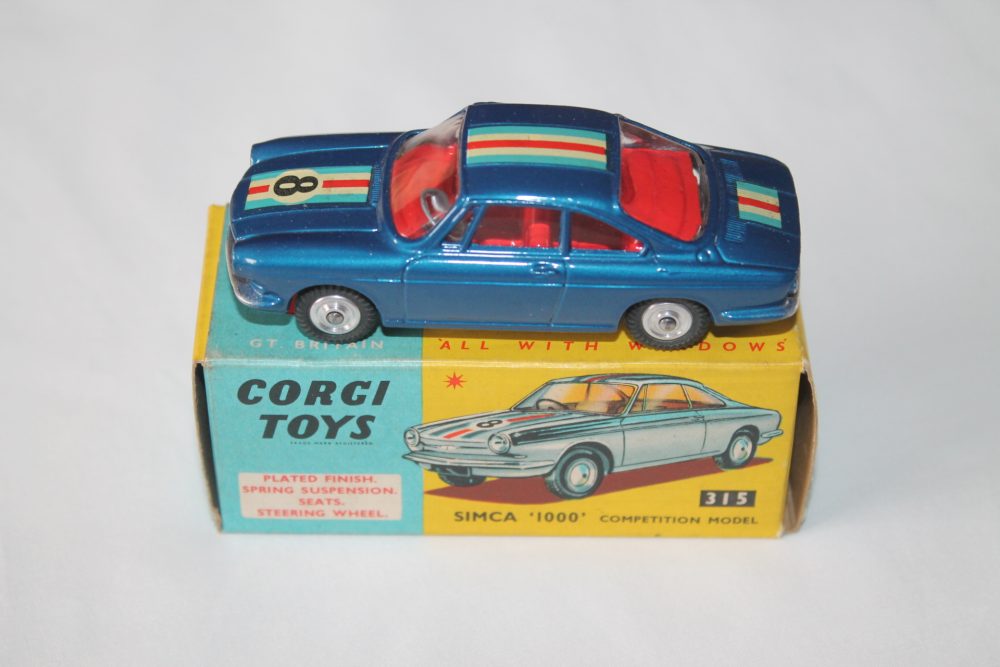 simca 1000 competition blue corgi toys 315