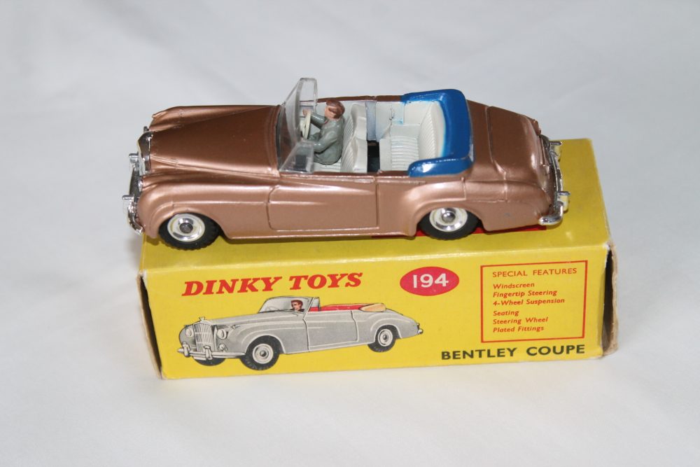 bentley coupe gold dinky toys 194