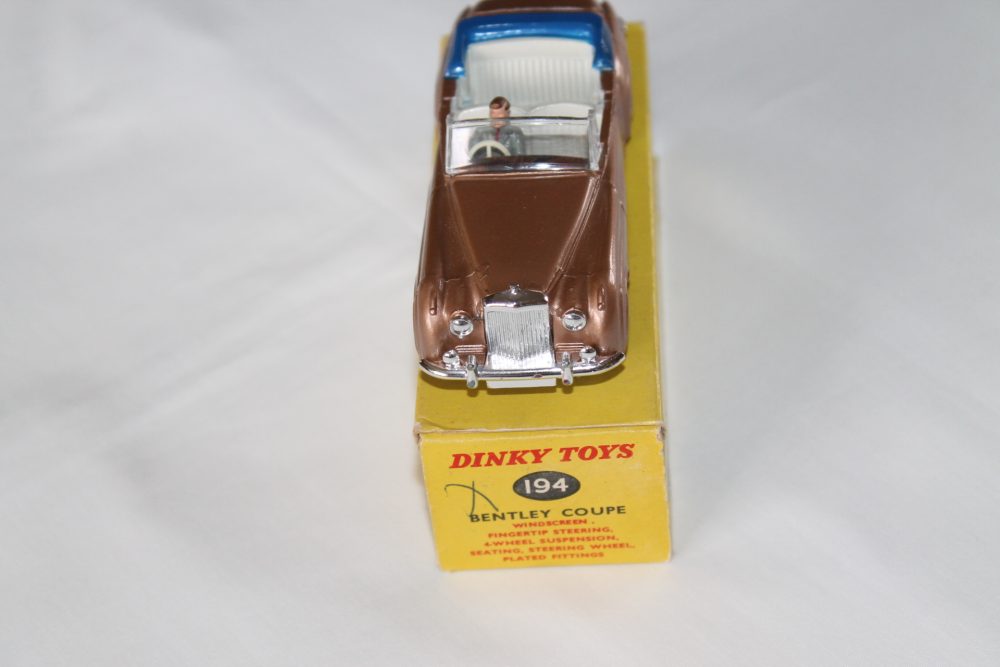 bentley coupe gold dinky toys 194 front