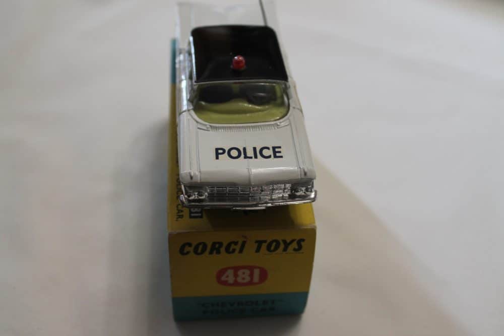 chevrolet police car corgi toys 481 front
