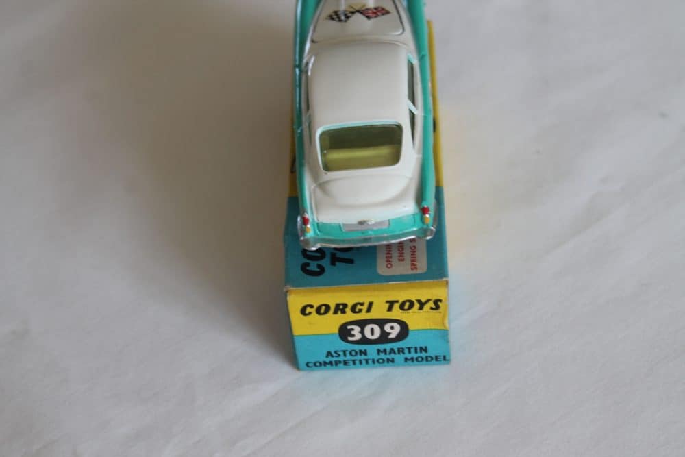 aston martin competition corgi toys 309 back