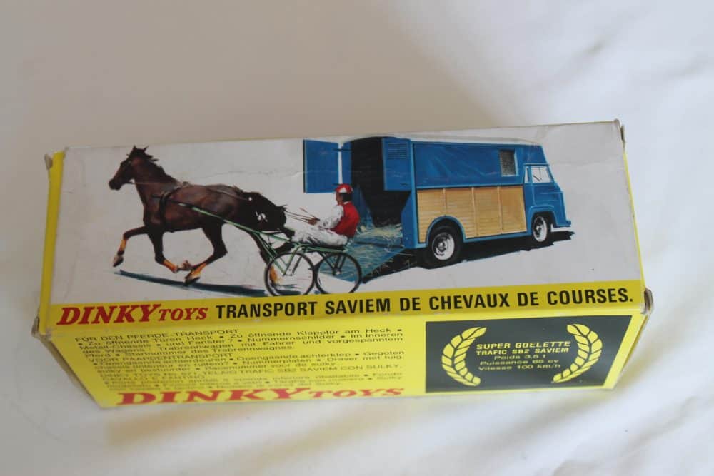 saviem horse box and sulky french dinky toys 571 box