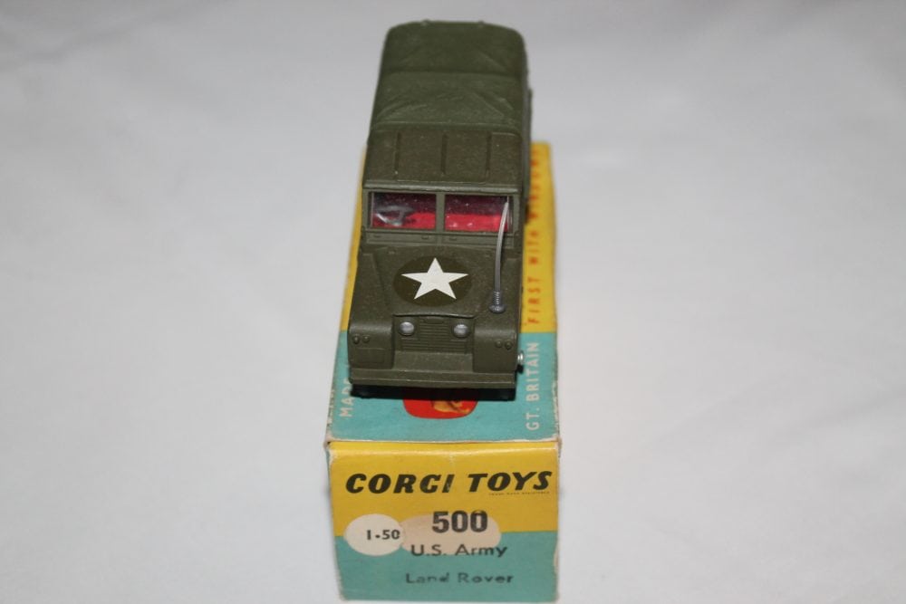 us army land rover weapons carrier corgi toys 500 front
