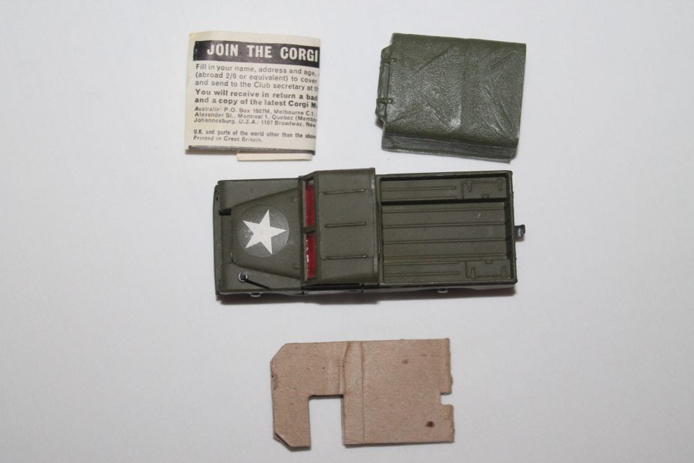 us army land rover weapons carrier corgi toys 500 top