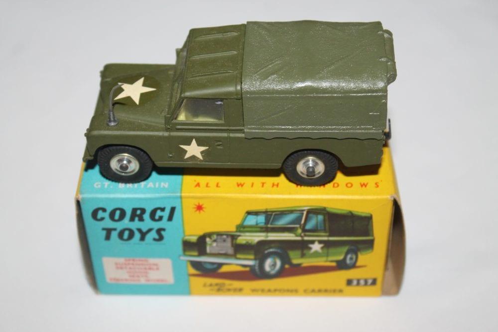 us army land rover weapons carrier corgi toys 357