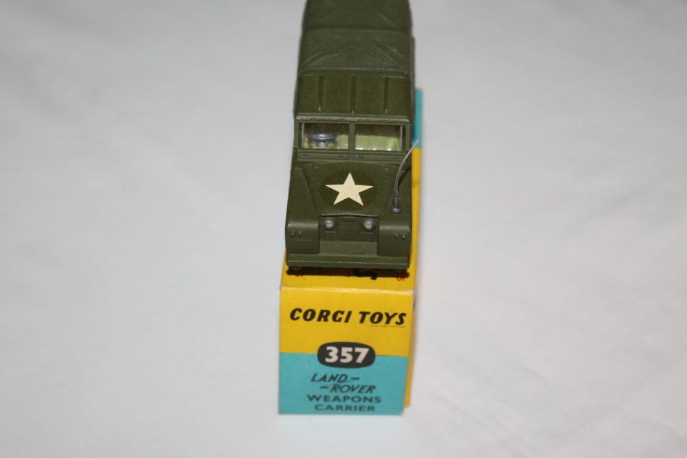 us army land rover weapons carrier corgi toys 357 front