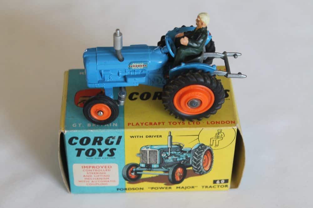 fordson power major tractor with farmer corgi toys 60