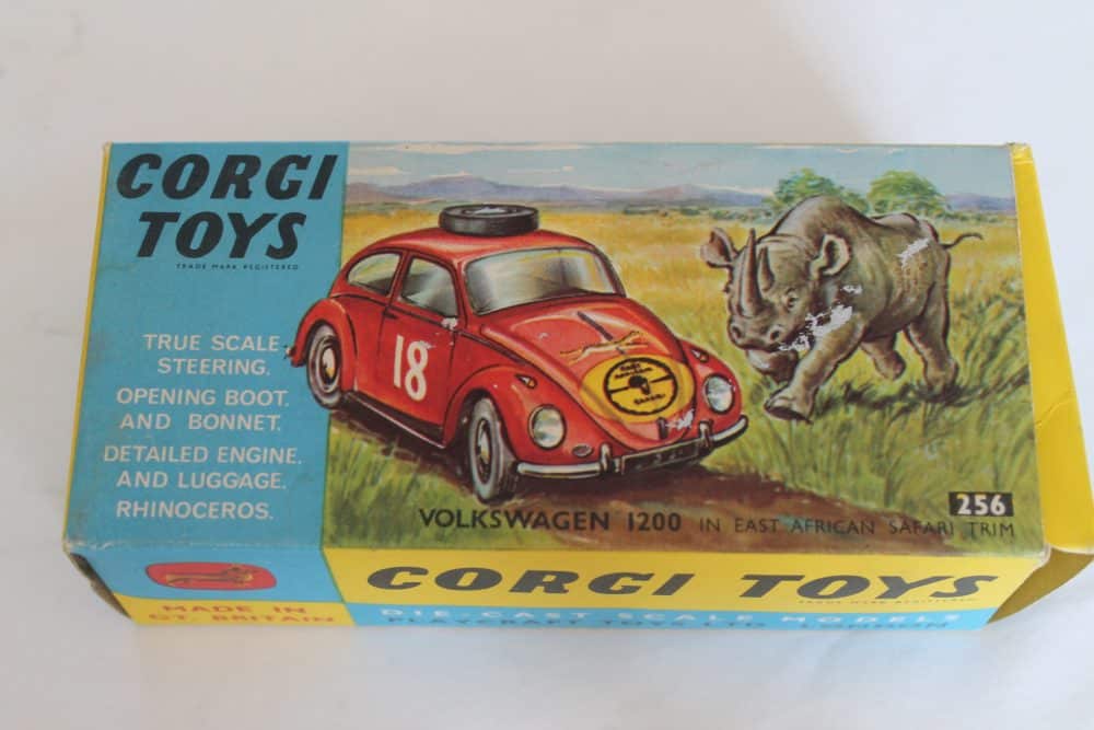 volkswagen 1200 in east african safari corgi toys 256 box