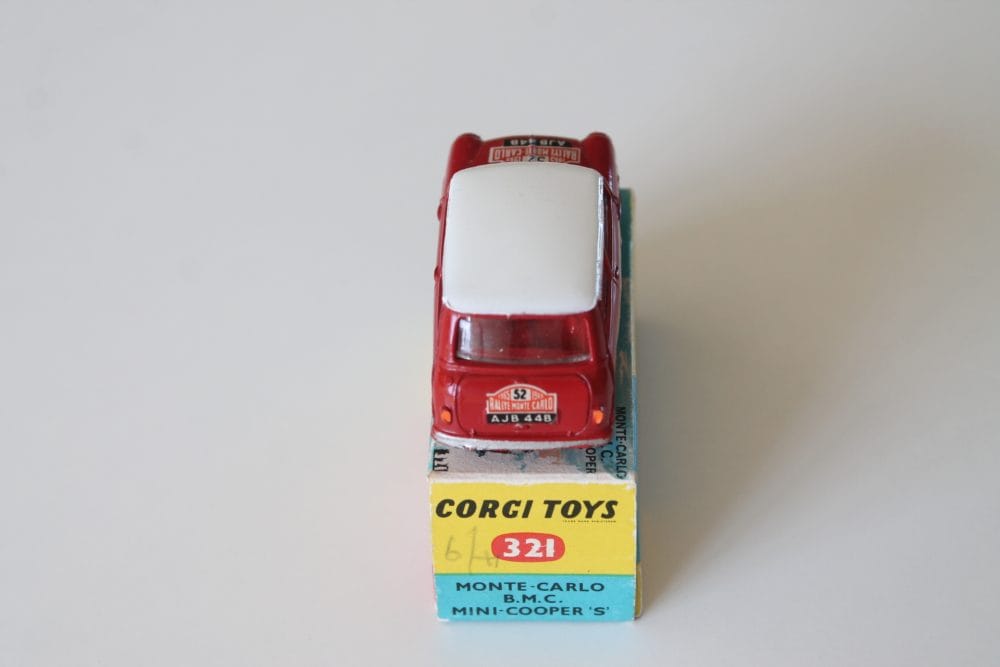 monte carlo bmc mini cooper s corgi toys 321 back