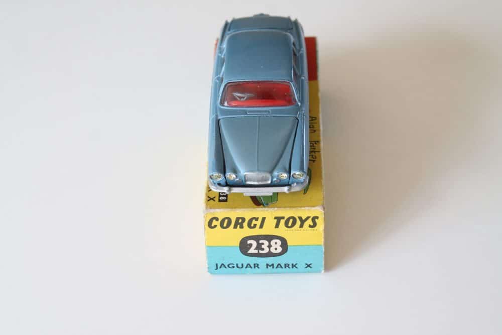 jaguar mark x mid metallic blue corgi toys 238 front