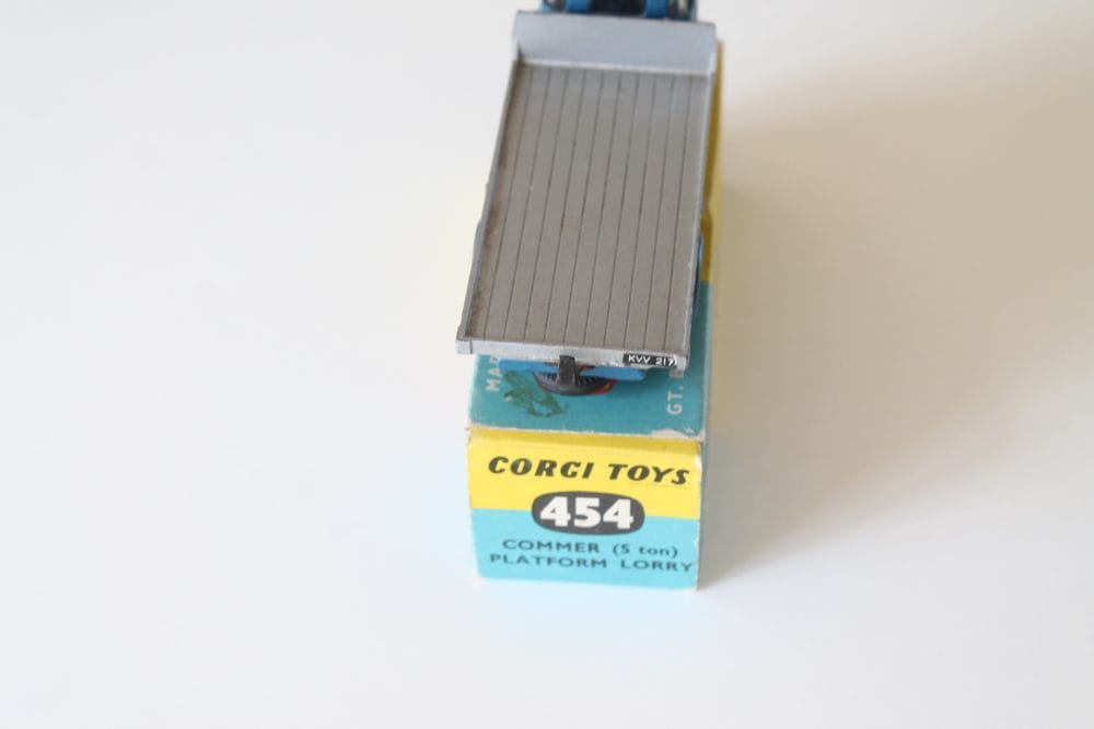 commer 5 ton platform lorry corgi toys 454 back