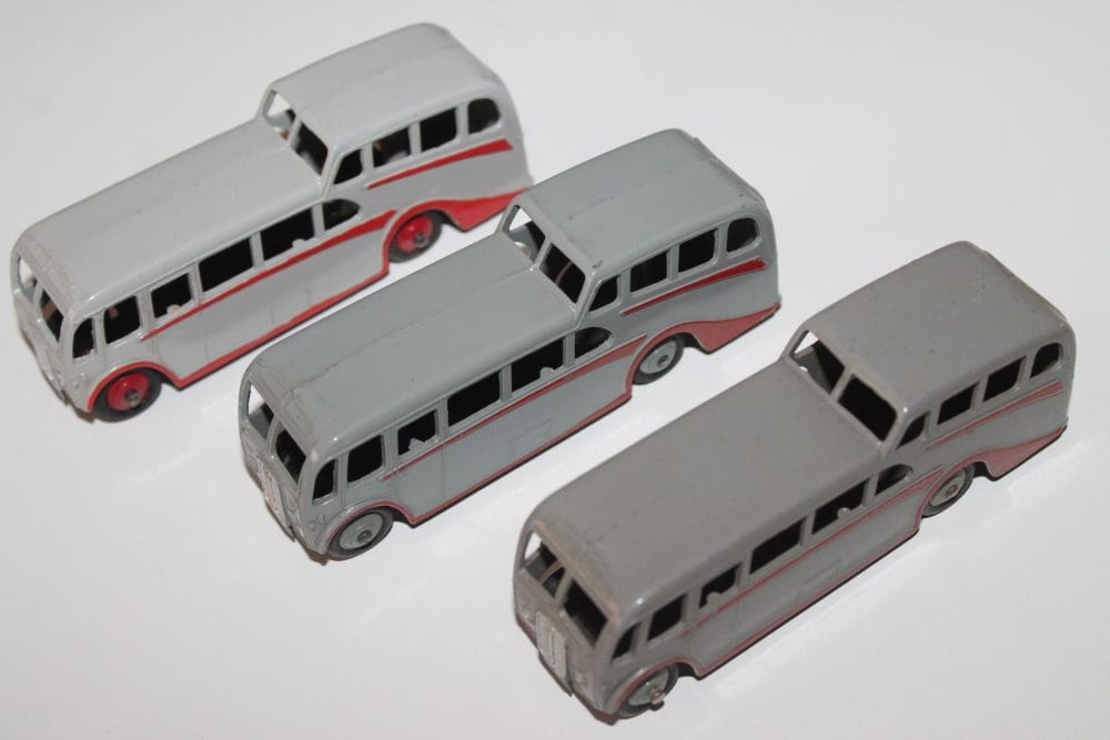 full trade box of observation coaches dinky toys 29f grey coaches picture 1