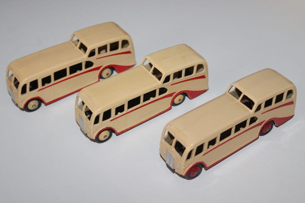 full trade box of observation coaches dinky toys 29f cream coaches picture 1