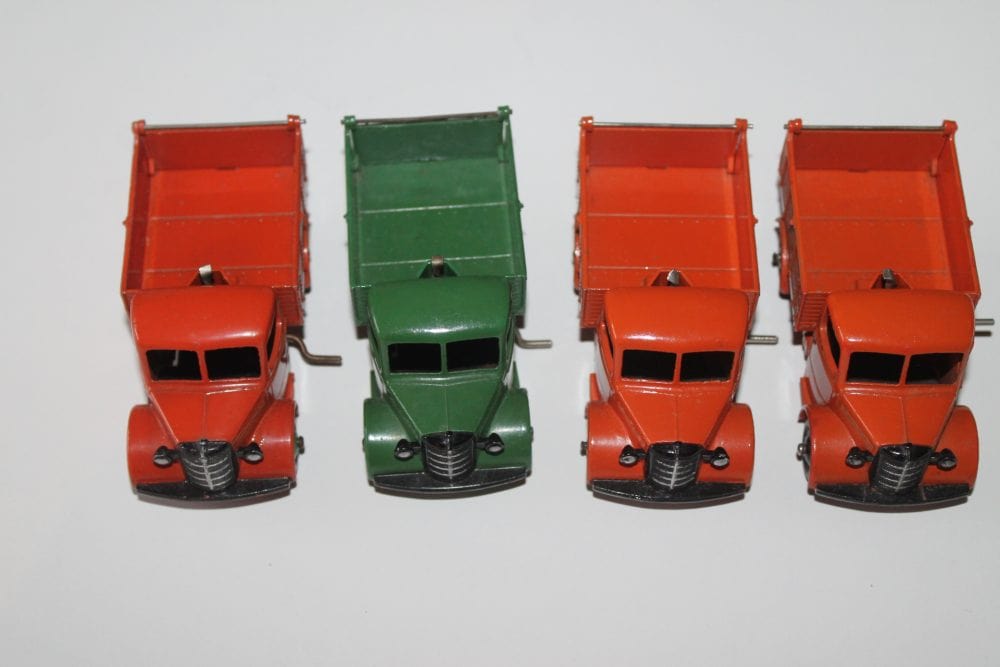 bedford end tipper trade box dinky toys 25m front