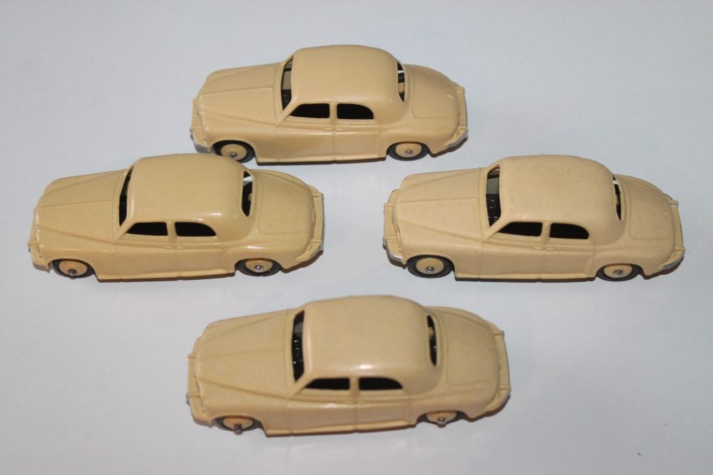 full trade box x 6 rover saloons dinkys toys 140b cream models pic 1