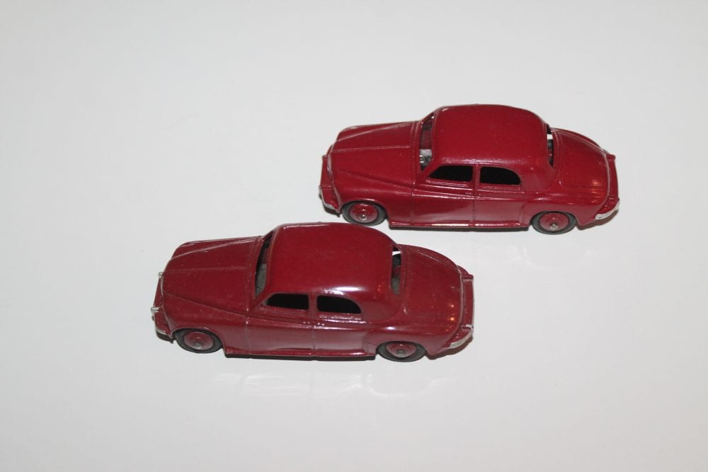 full trade box x 6 rover saloons dinkys toys 140b burgundy models pic 1