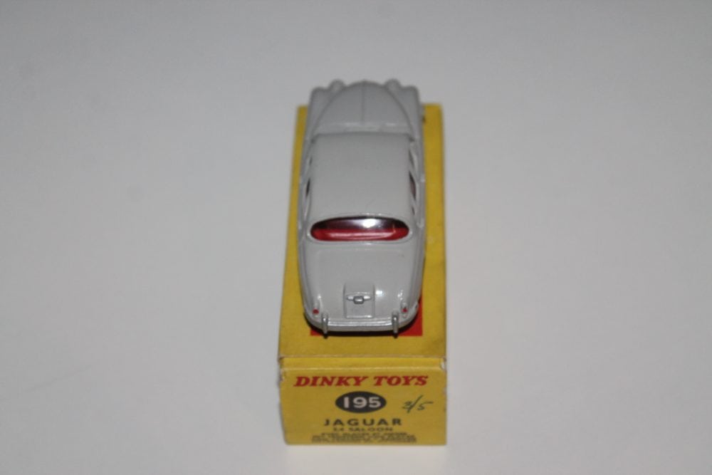 Detailed diecast model of a grey Jaguar 3.4 from Dinky Toys, vintage collectible car.