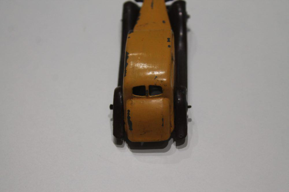 Vintage Dinky Toys 030b Rolls Royce Pre-War model in yellow and black.