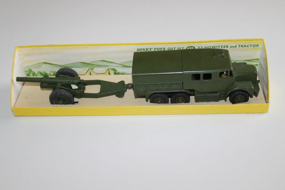 Dinky Toys 674 Austin Champ late issue model in original box, vintage diecast vehicle.