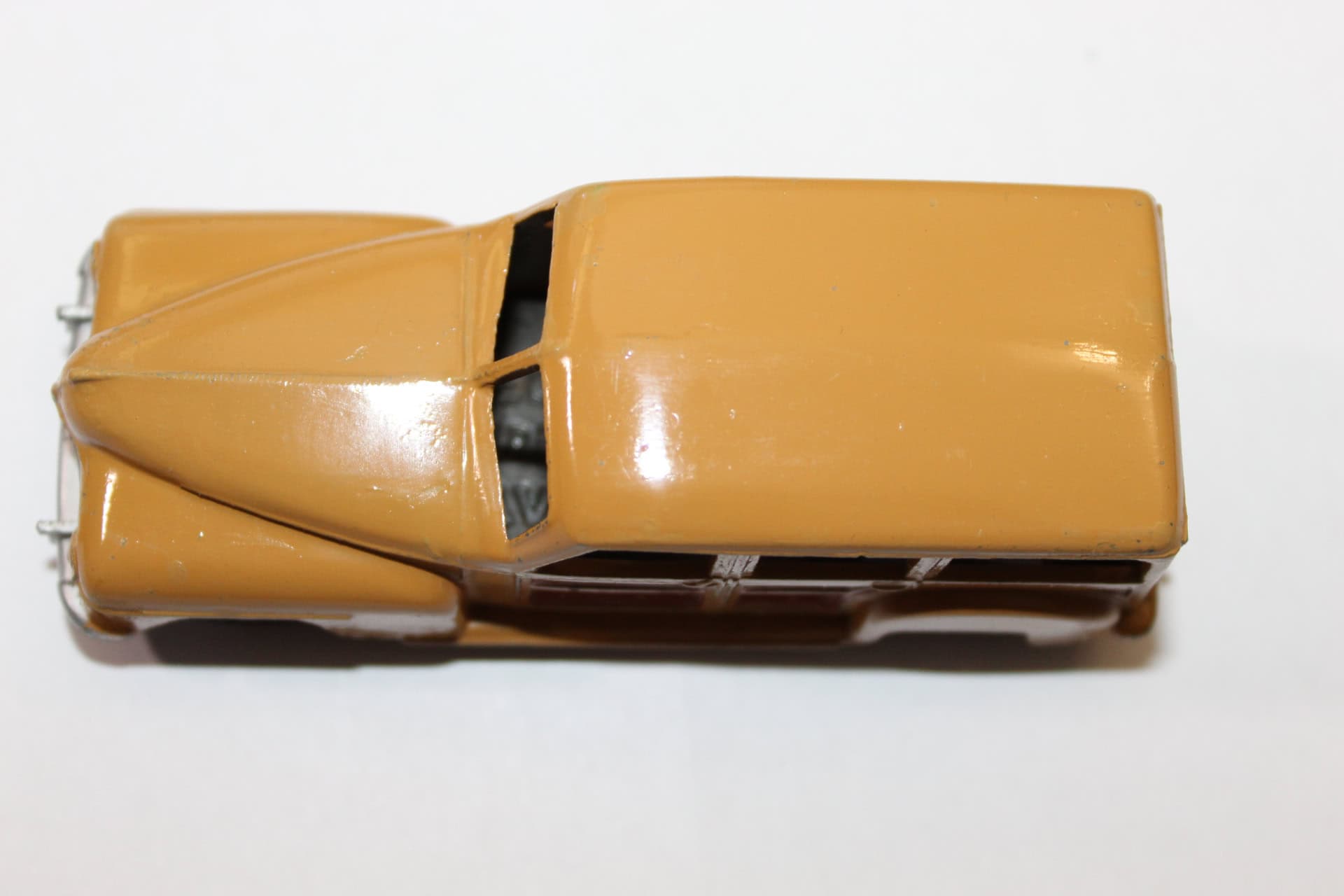 Vintage Dinky Toys 344 estate car model with silver spun hubcaps, detailed miniature vehicle.