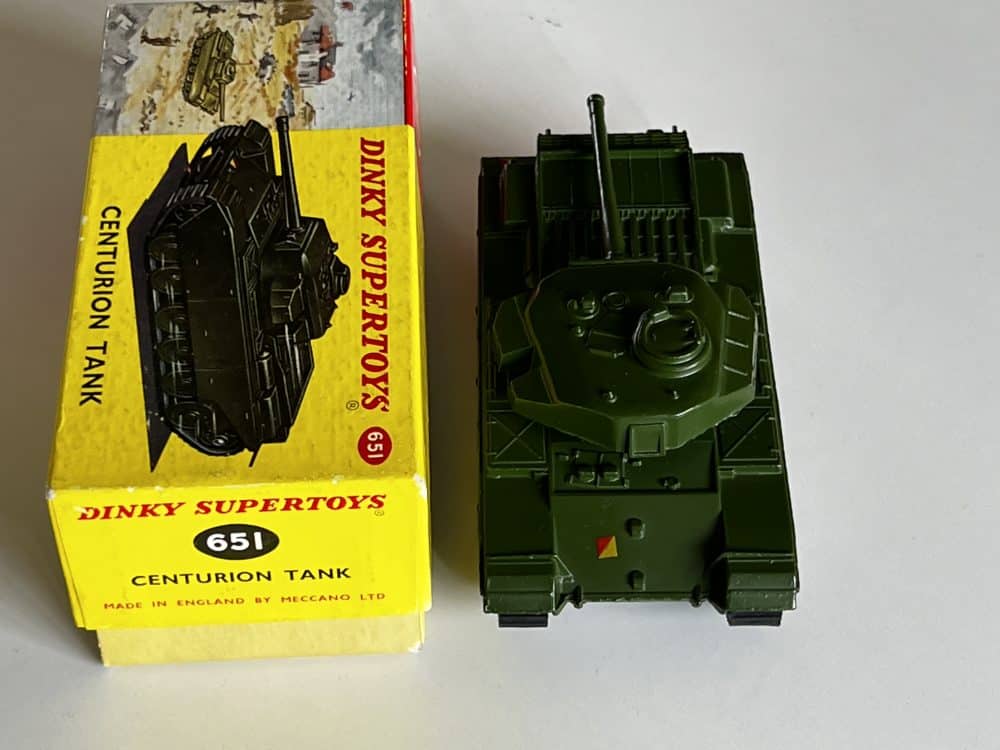 Detailed model of Dinky Toys 651 Centurion Tank for collectors.