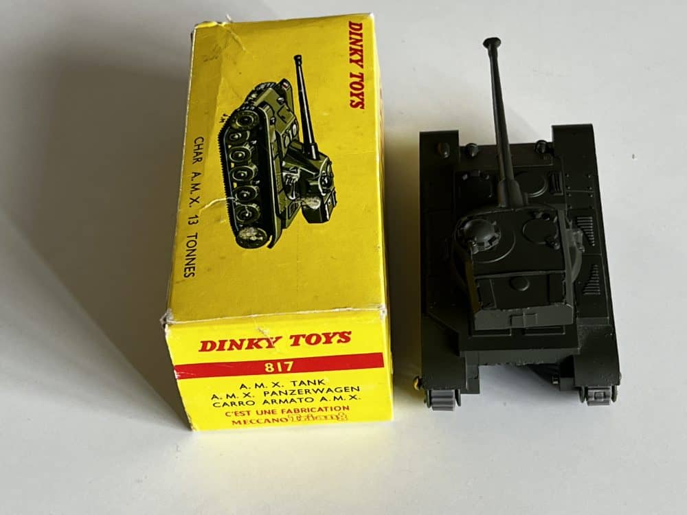 Dinky Toys 817 Char A.M.X. 13 Tank model from French Dinky Toys collection.