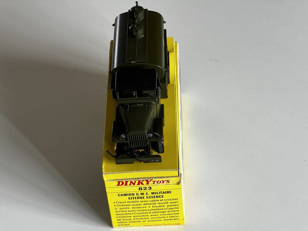 g.m.c military petrol tanker french dinky 823 front