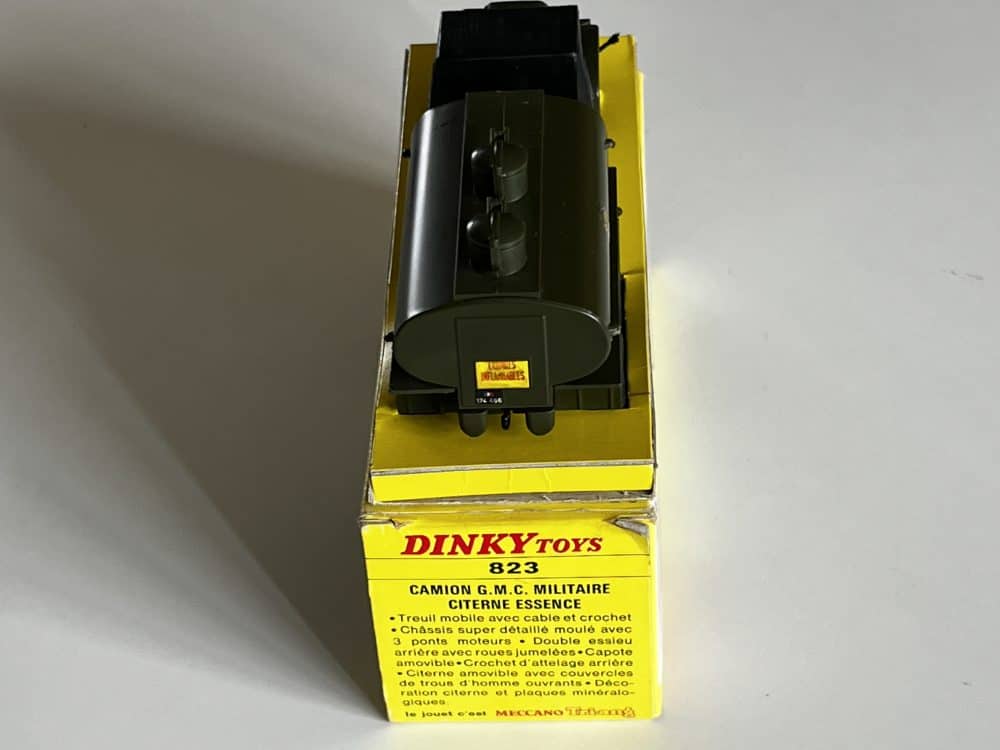 Vintage Dinky Toys 823 G.M.C Military Petrol Tanker model for collectors.