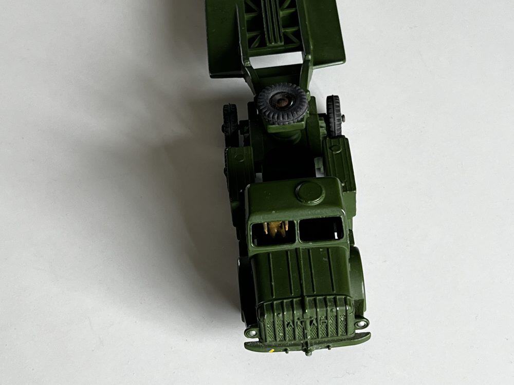Detailed green Dinky Toys 660 tank transporter model for collectors.