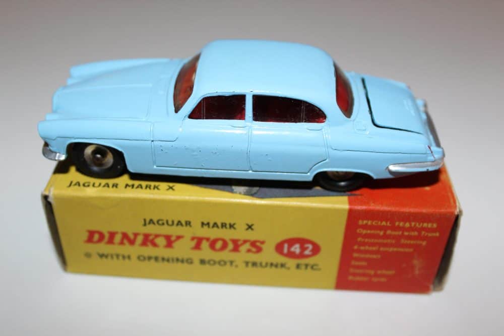 Vintage Dinky Toys 197 Morris Mini Traveller diecast model car on original box.